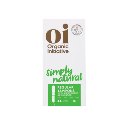 Oi Organic Initiative Organic Cotton Cardboard Applicator Tampon Regular 16c