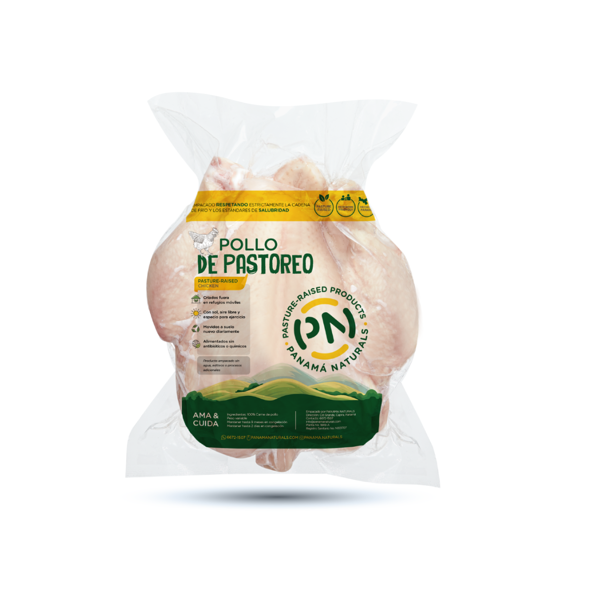 Panamá Naturals Pollo entero 1.75 a 2kg