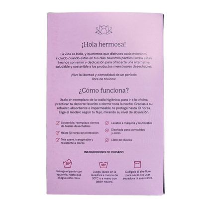 Bimba Underwear Panty Menstrual Dakota M 1c