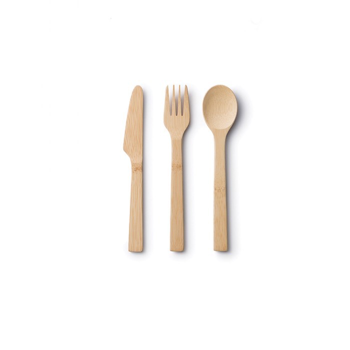 BAMBU Utensils with Cotton Stripes 3c