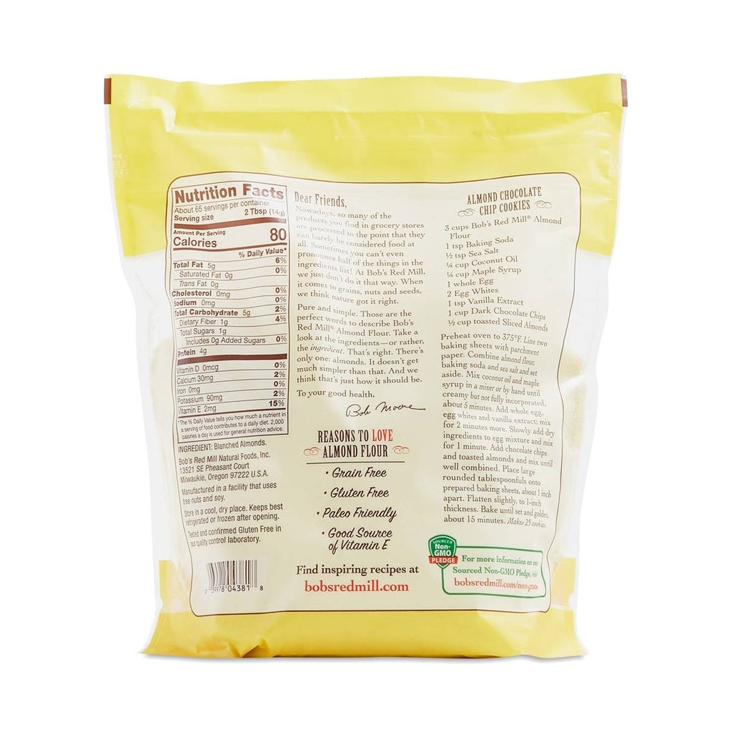 Bob's Red Mill Flour Almond Meal Blanched GF 32oz