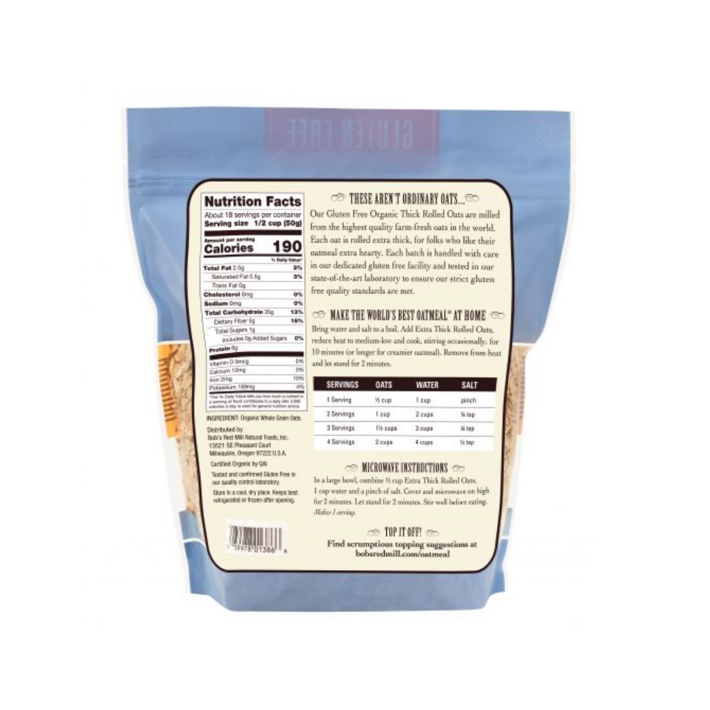 Bob's Red Mill Oats Rolled Thick GF OG 32oz
