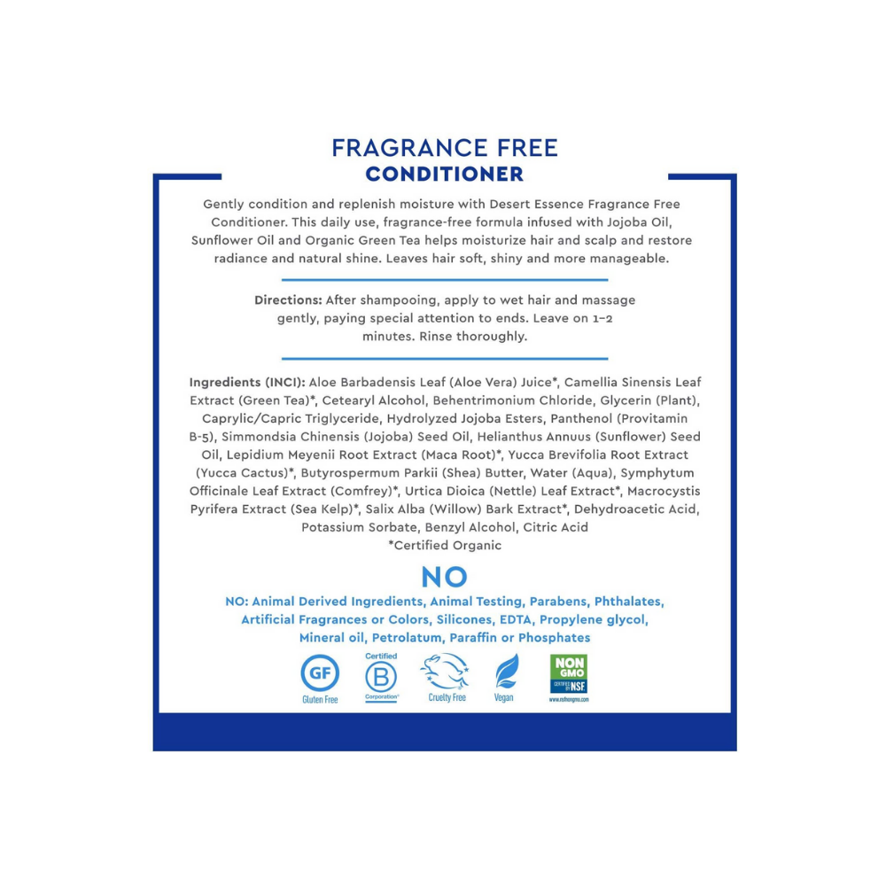 Desert Essence Conditioner Fragance Free 8fz