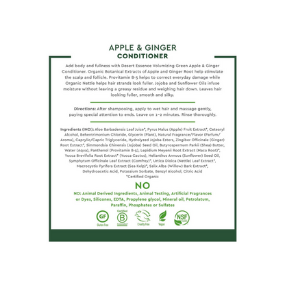 Desert Essence Conditioner Thick Green Apple Ginger