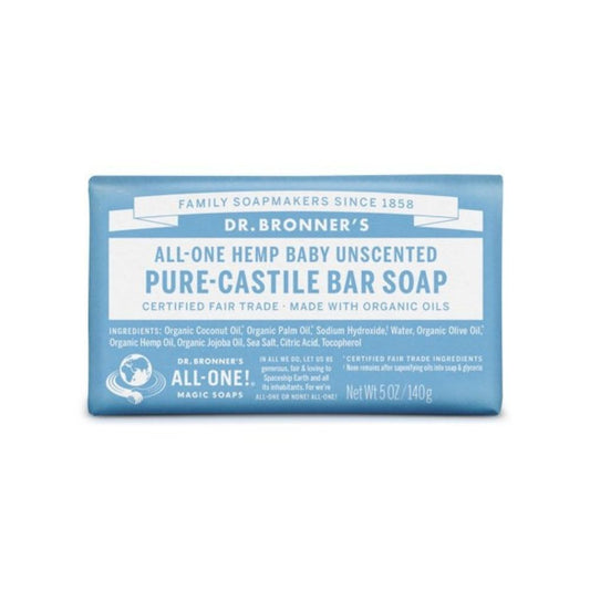 Dr. Bronner's Baby Unscented Pure Castile Bar Soap 5oz