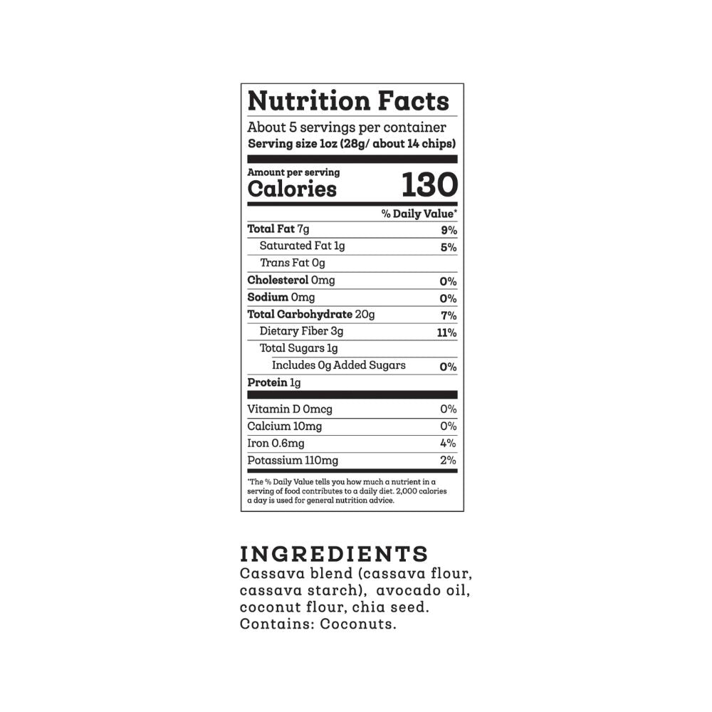 Siete Chip Tortilla Grain Free No Salt Gf