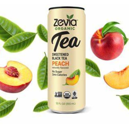 Zevia Black Tea Peach 12oz